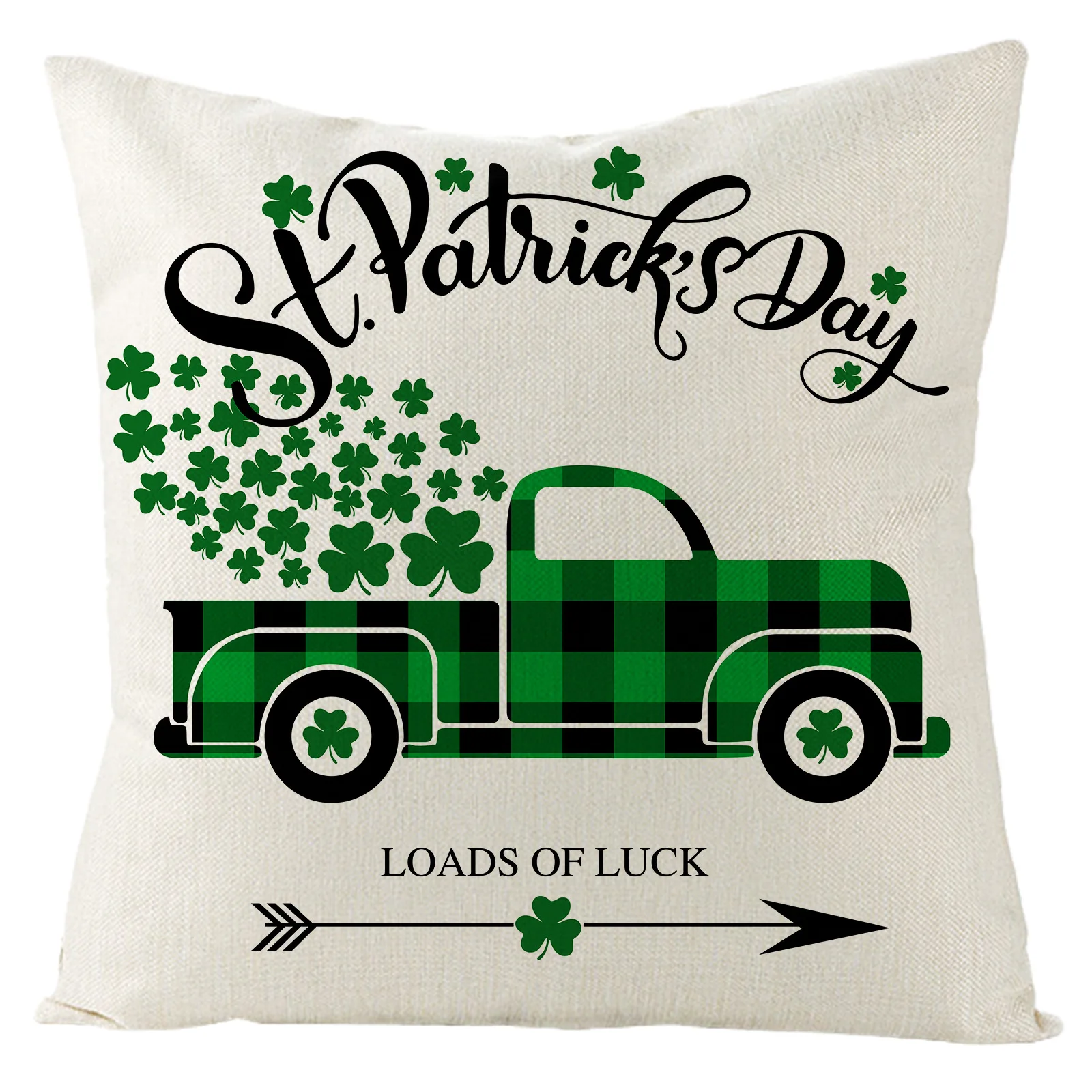 В стиле Св. Патрика День Святого Валентина Подушка Чехол в виде четырехлистного