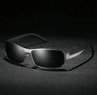 men square outdoor sports ultralight al mg alloy square polarized myopia mirror sunglasses custom made myopia lens 1 to 6
