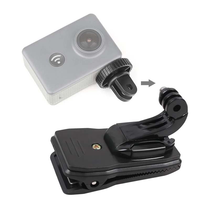 Зажим для рюкзака шляпы с поворотом на 360 градусов + Адаптер крепления J hook GoPro Hero 9 8