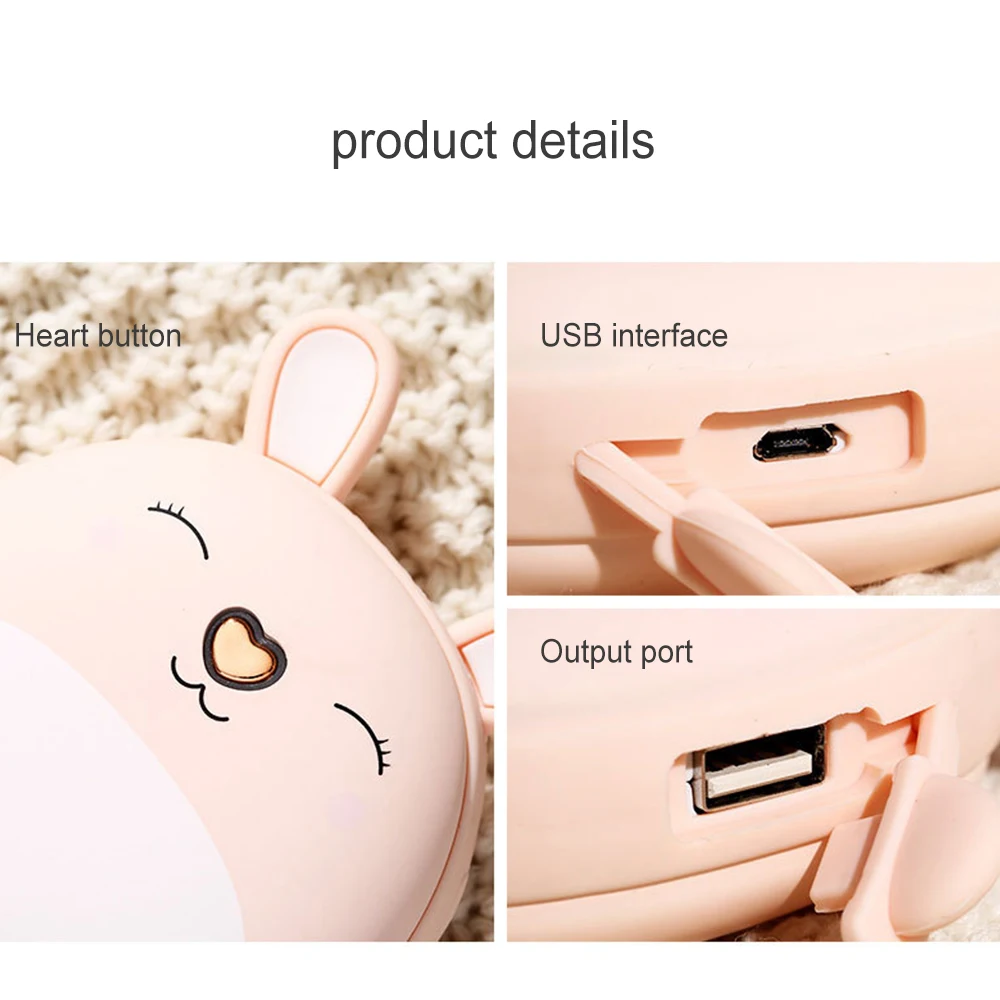 Портативный мини-обогреватель для рук на 6000 мАч перезаряжаемый внешний