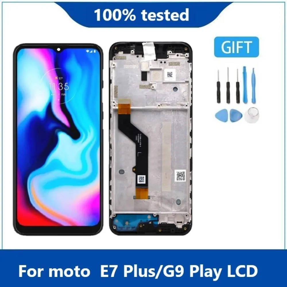 Оригинальный ЖК-дисплей 6 5 дюйма для Motorola Moto G9 Play Pantalla с рамкой сенсорный экран E7