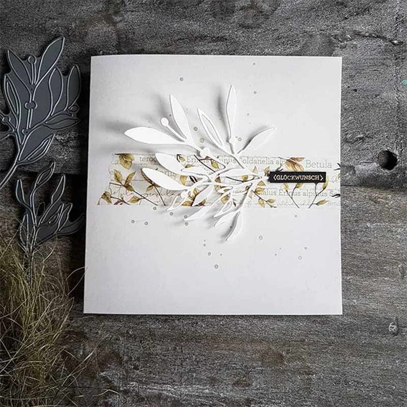 Металлические штампы в виде ветки с листьями пресс форма новинка 2019 для