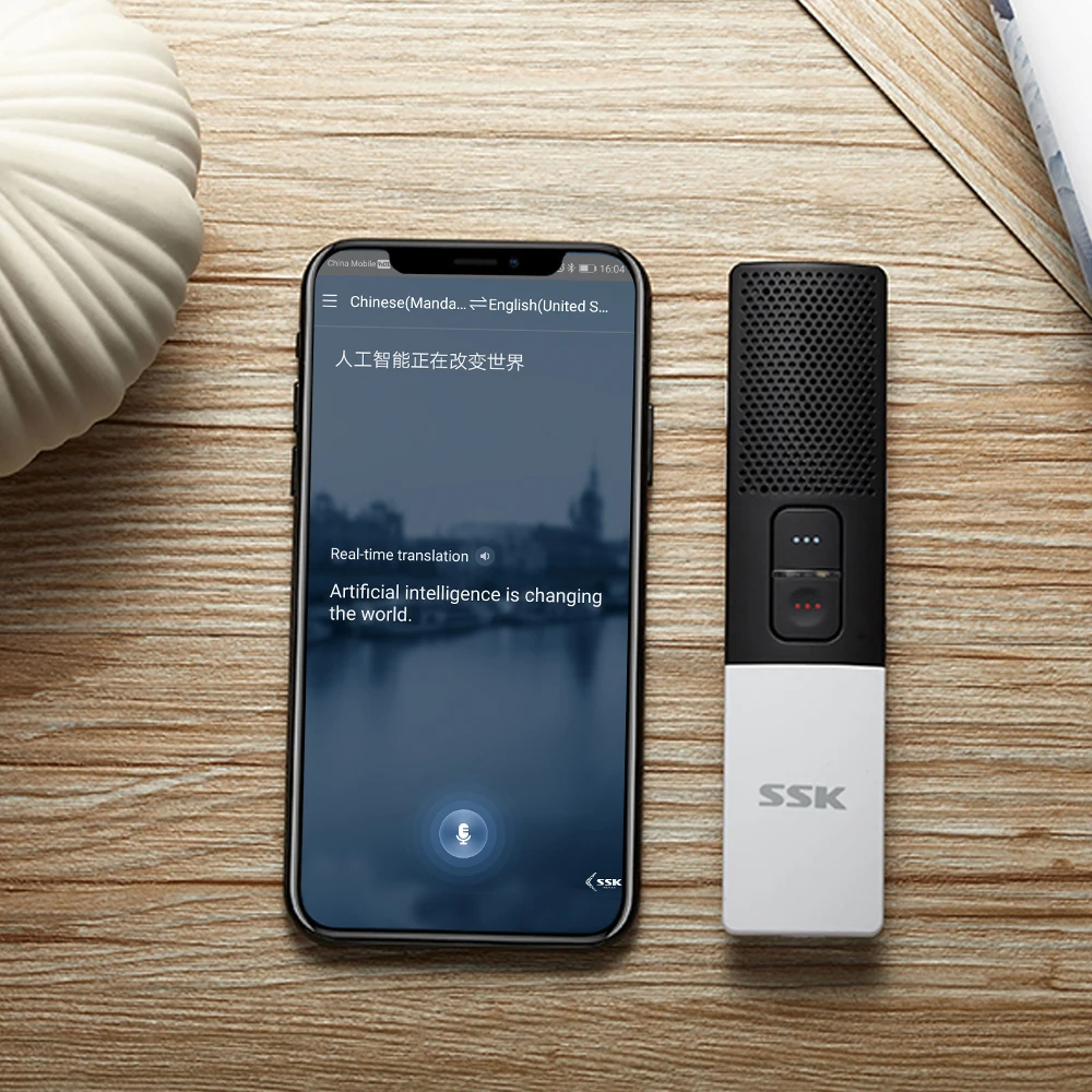 SSK Bluetooth Smart language Translator двусторонний переводчик в режиме реального времени 80+ language s переводчик для обучения бизнесу