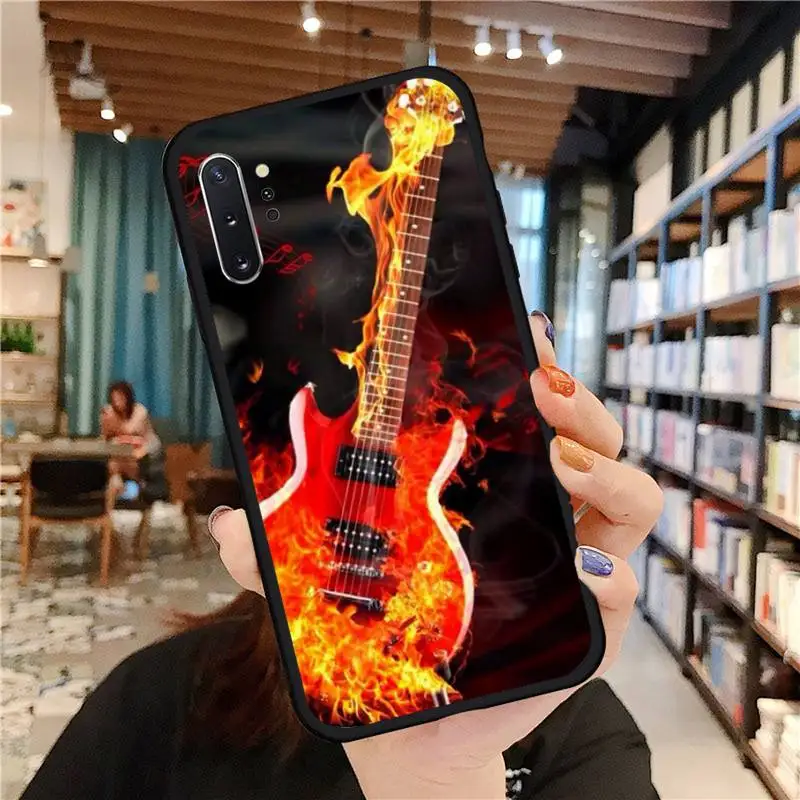 

Amazing Neon Guitar art Phone Case for samsung galaxy a51 a52 a71 a50 a12 a72 a21s a70 s21 s20 fe s10 note 20 10 ultra plus