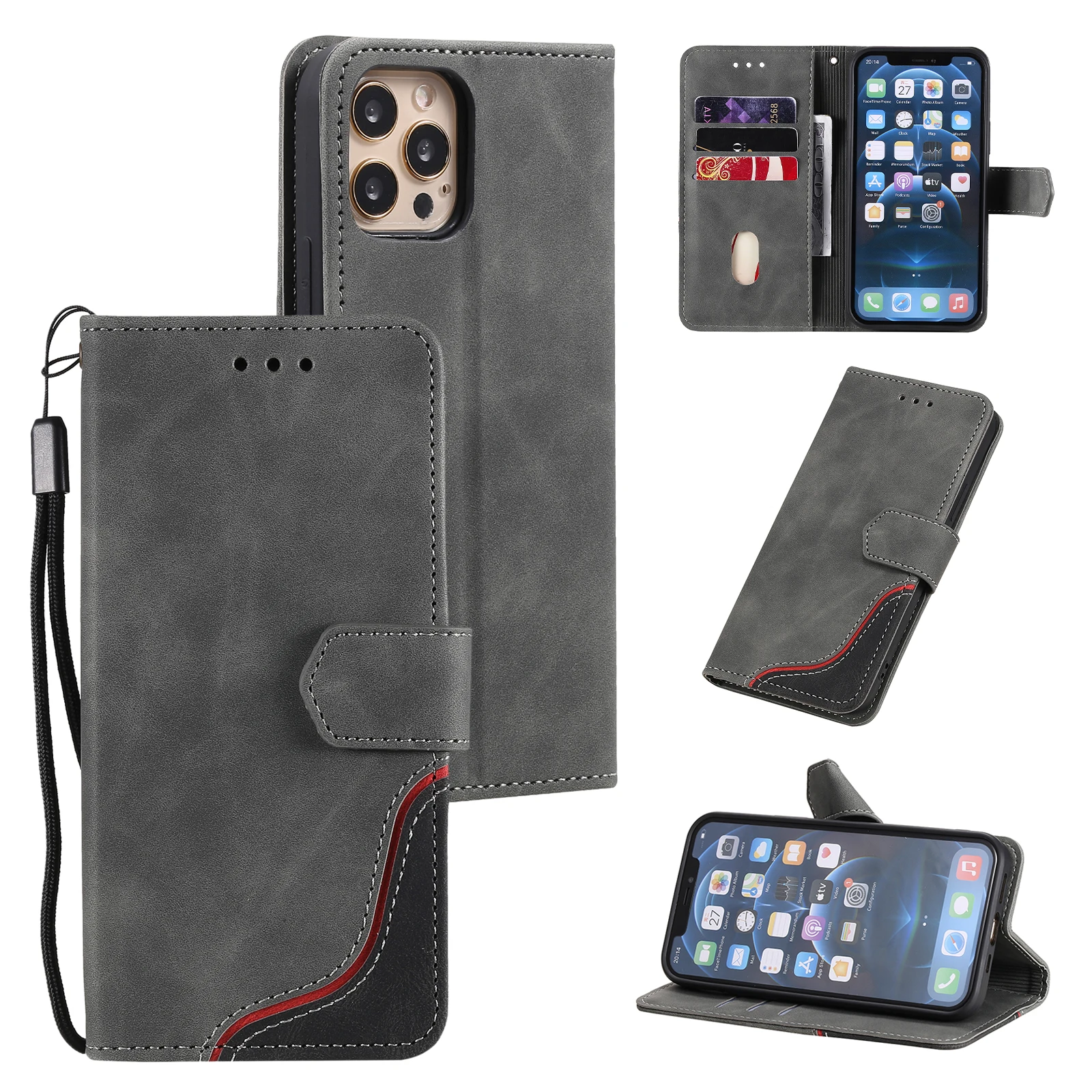 

Leather Case For Nokia 1.4 2.4 3.4 5.3 N100 G10 G20 C20 X10 X20 Wallet Flip Cover Magnet Colorblock Phone Bag