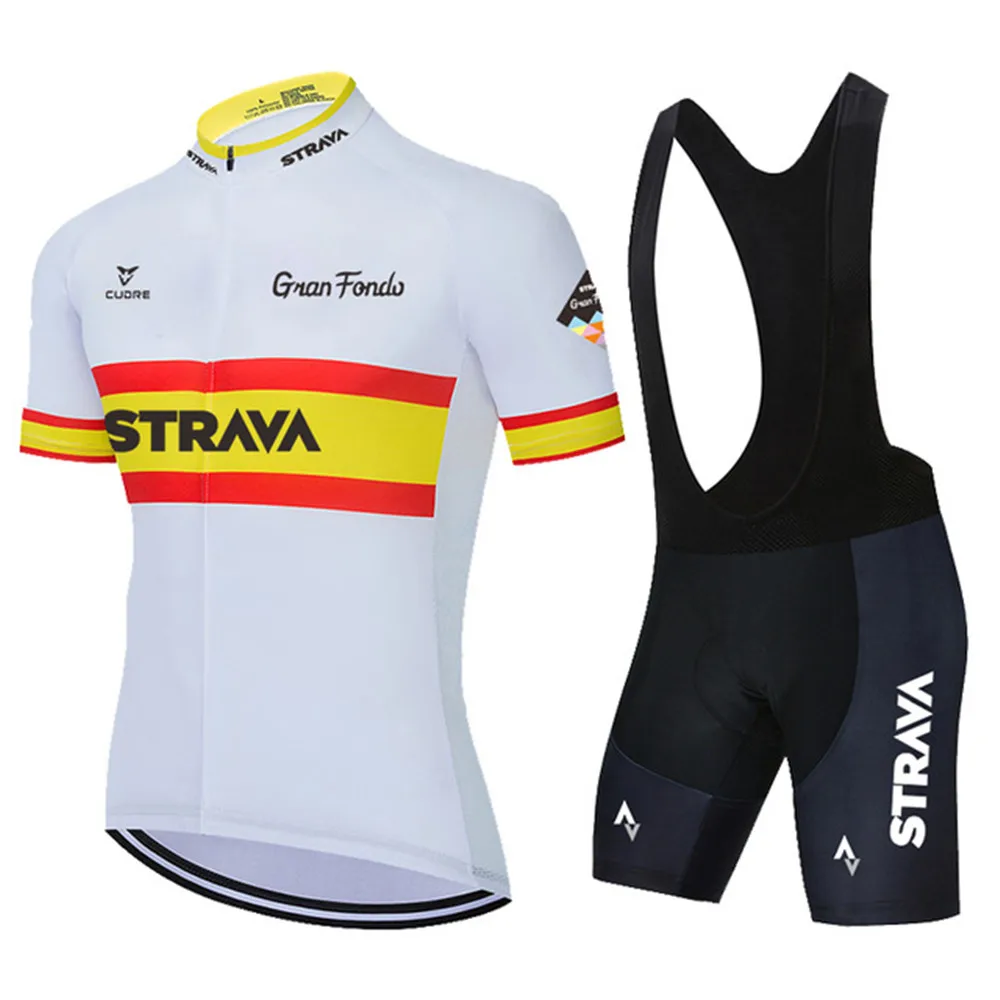 

New Cycling Jersey 2021 Pro Team STRAVA Men Cycling Set Racing Bicycle Clothing Suit Breathable Mountain Bike Clothes Sportwears