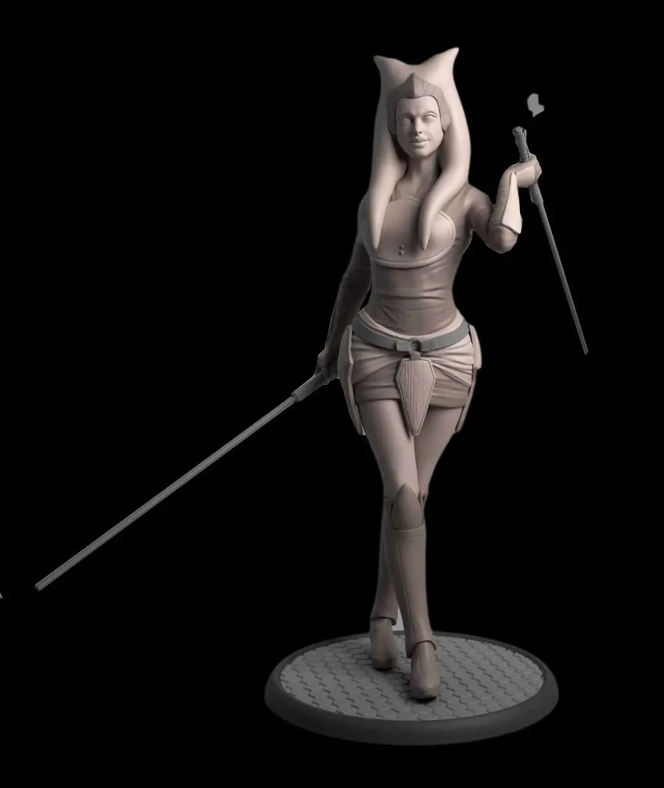 

1/24 75mm 1/18 100mm Resin Model Kits Space Fantasy Female Warrior Soldier Figure Unpainted No Color RW-098