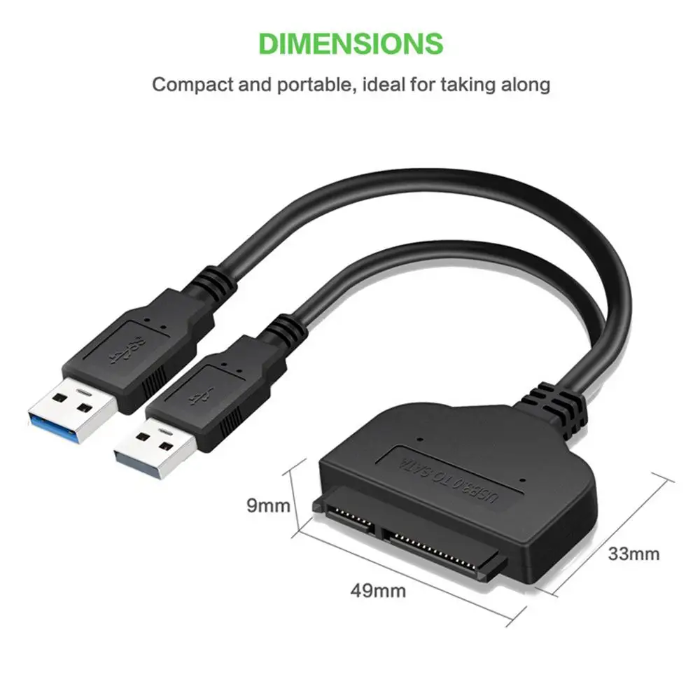 USB 3 0 для SATA 7 + 15 Pin Кабель-адаптер 2 5 дюйма HDD SSD 20/25 см | Электроника