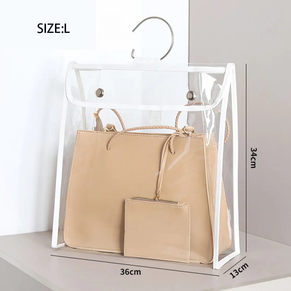

Bag dust bag wardrobe hanging bag storage bag PVC transparent waterproof and moisture-proof leather bag protection bag