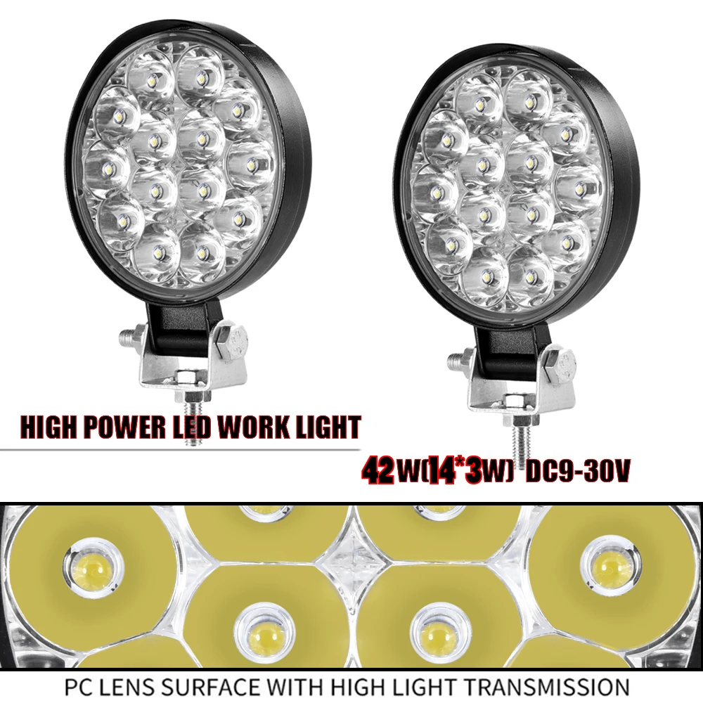 Led-светильник-Бар 18 Вт 48 Вт 42 Вт 54 Вт Светодиодный светильник для 4x4 внедорожника 12В 24В светодиодный рабочий светильник для туман светильник Реверсивный светильник светодиодный Подсветка