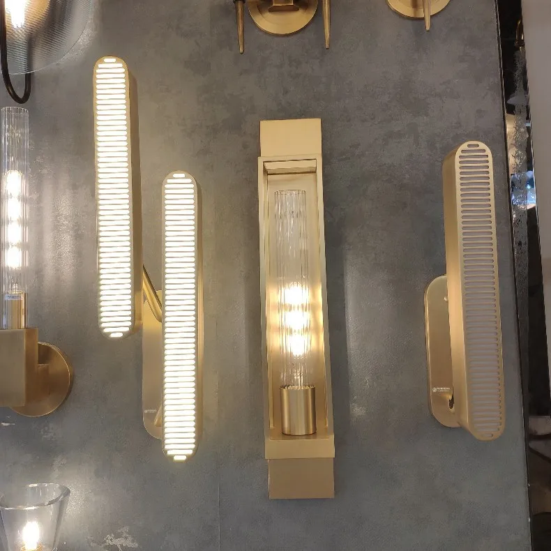 Настенный светильник в скандинавском стиле простой индивидуальный зеркальный