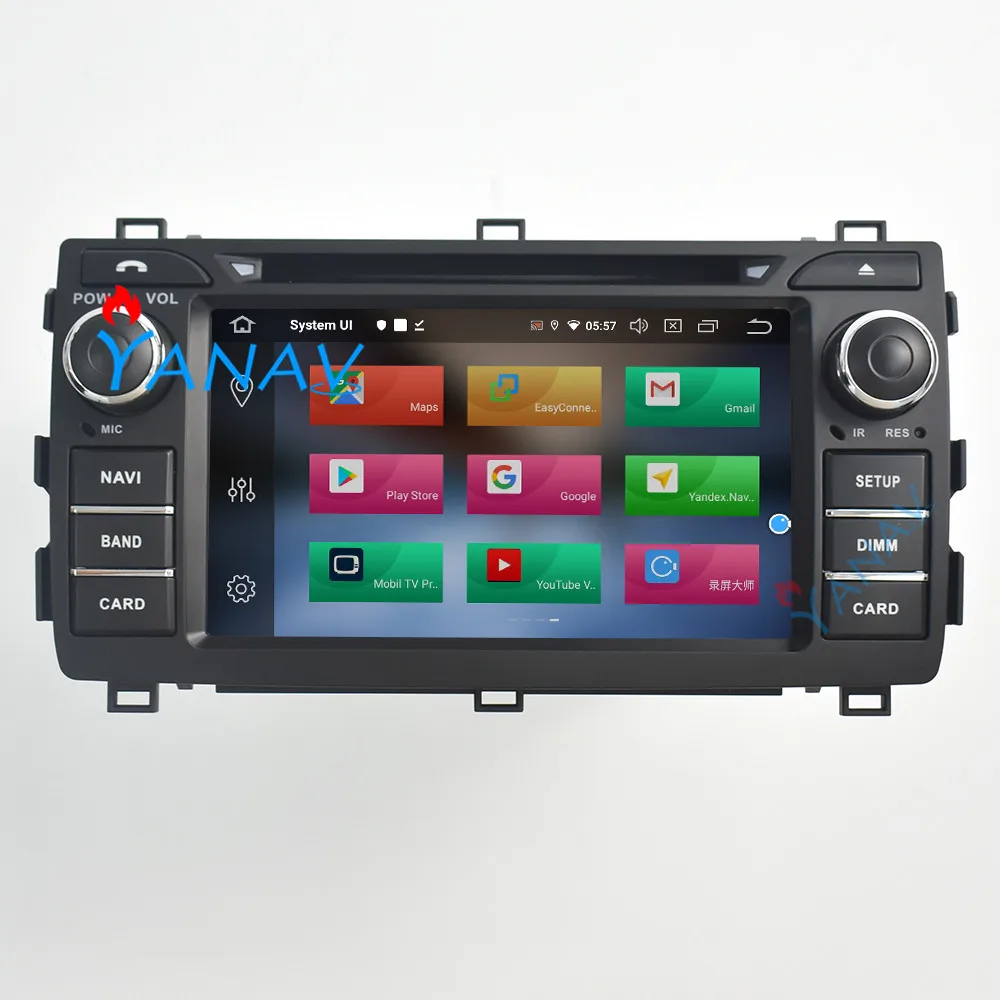 Android 10 0 автомобильный Радио мультимедийный плеер аудио DVD для-TOYOTA AURIS 2013 2014 Стерео