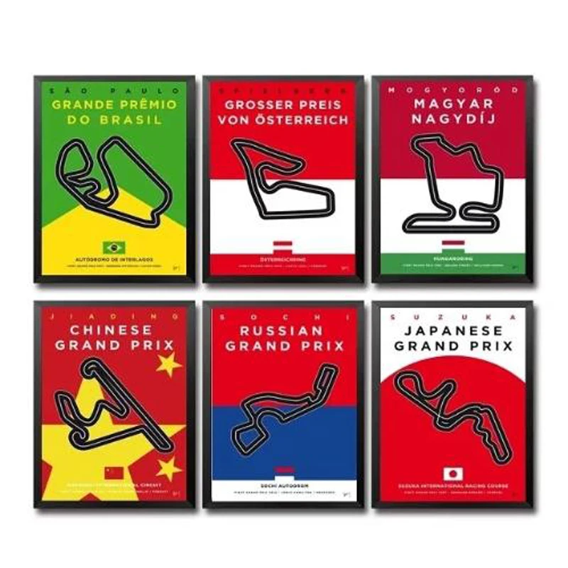

Плакат Формула 1 схема победитель первого GP Холст Картина принты современное настенное искусство картина для гостиной украшение дома