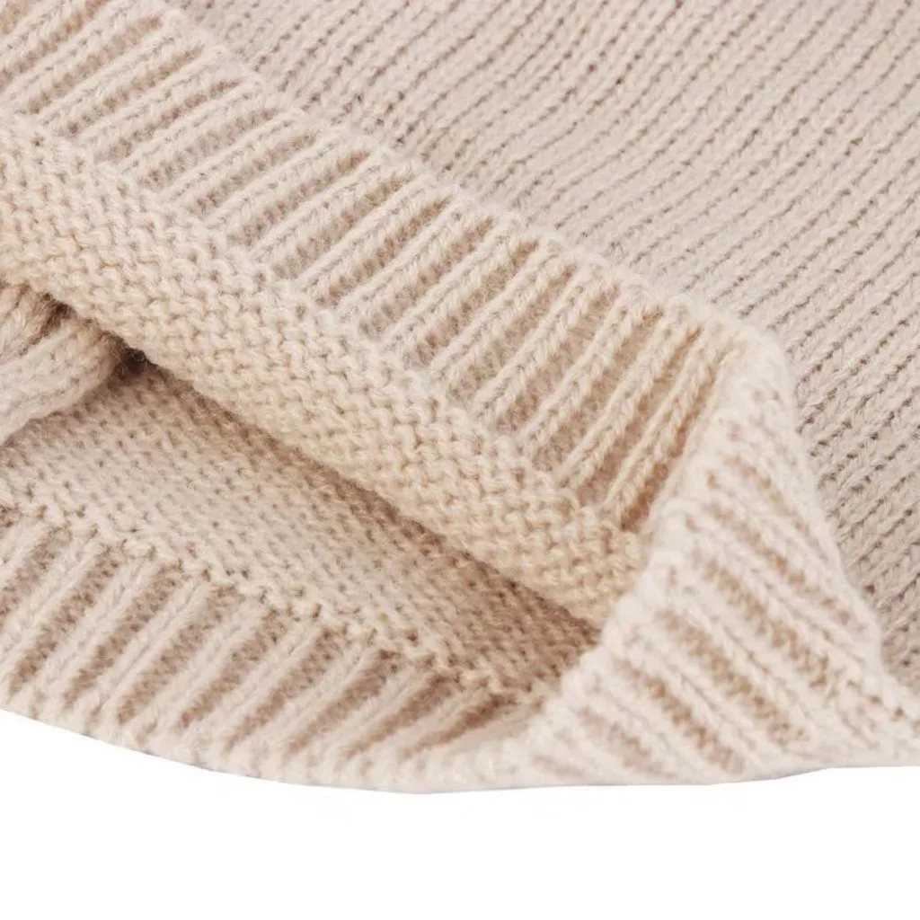 Новый дизайн модная зимняя теплая вязаная шерстяная шапка унисекс с окантовкой