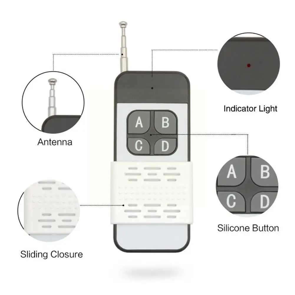 

433mHz 1000 m Wireless Remote Control DC12V DIY Long Range Transmitter For Garage Rolling Door Retractable Door M4V1