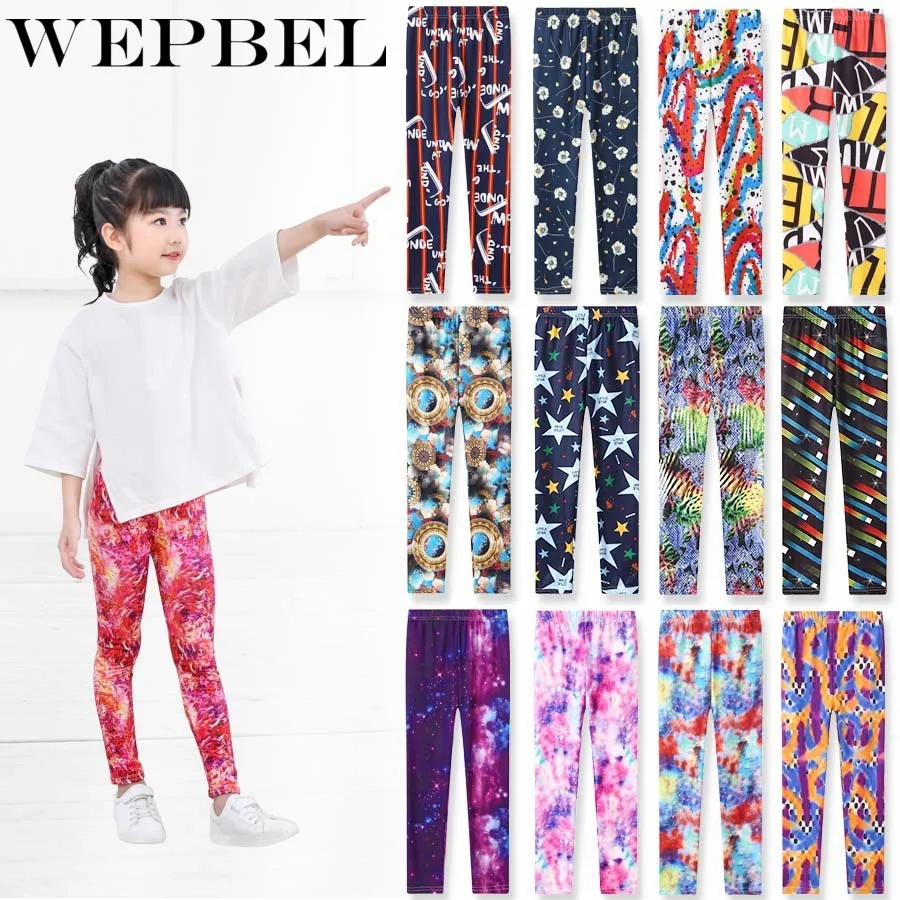 WEPBEL/леггинсы для девочек одежда маленьких камуфляжные узкие брюки Мягкие
