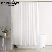 k water concise style pure white shower curtain solid color polyester fabric thick waterproof curtains mold simple bathroom part
