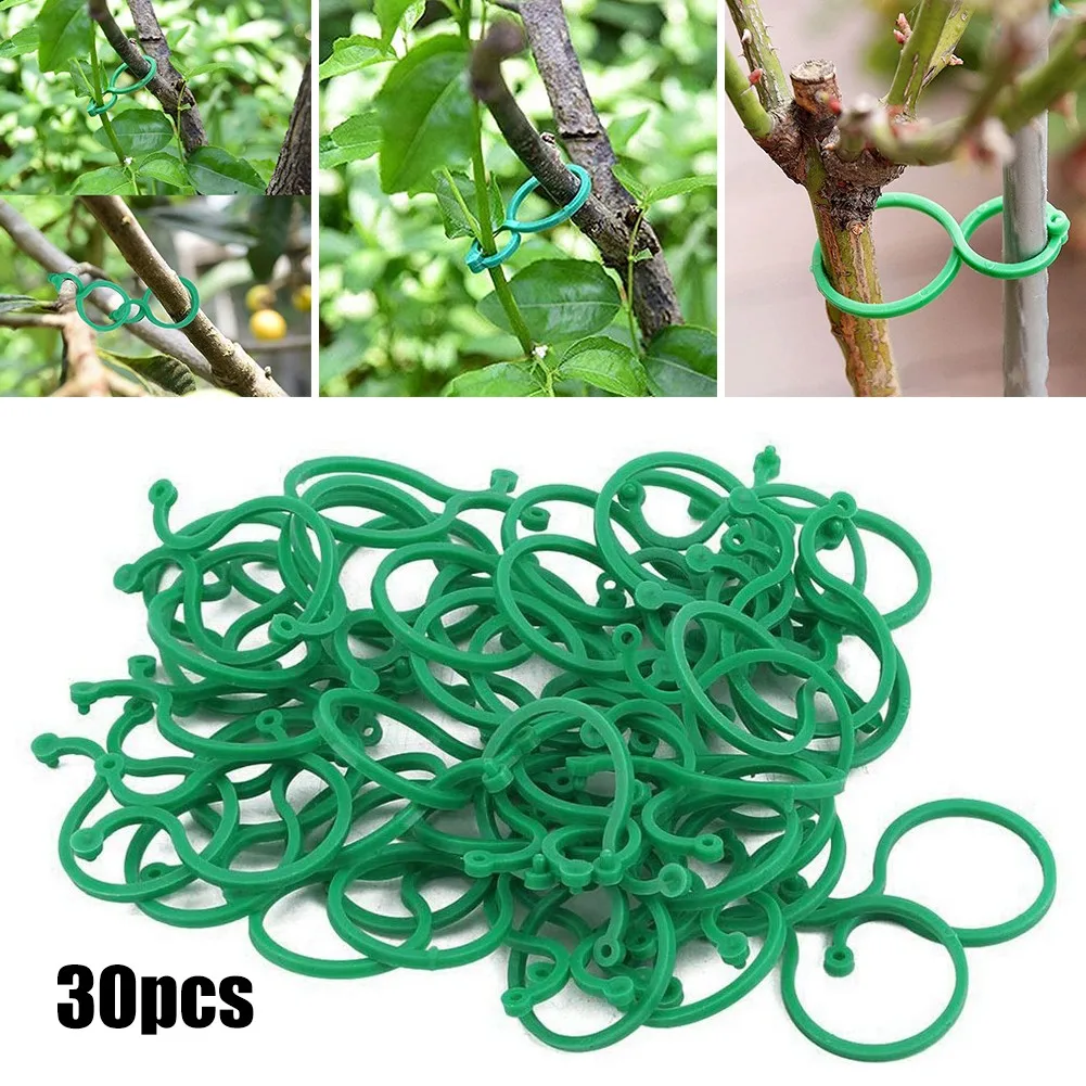 

30 X Plant Clips Plastic GARDEN RING TIE CLIPS Plant Support Ties Flower Supports Greenhouse Suitable For Indoor And Outdoor App