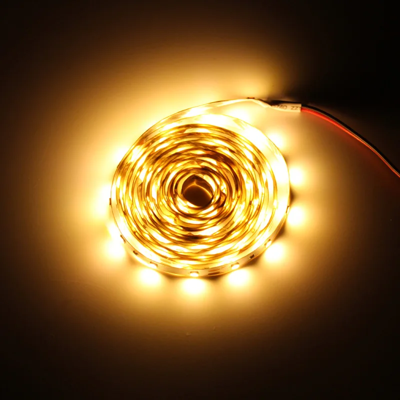2835 Светодиодные полосы 12v rgb Водонепроницаемый 5m теплый белый, красный, голубой, зеленый, лента адресуемых Светодиодная лента световой - Испускаемый цвет: Тёплый белый