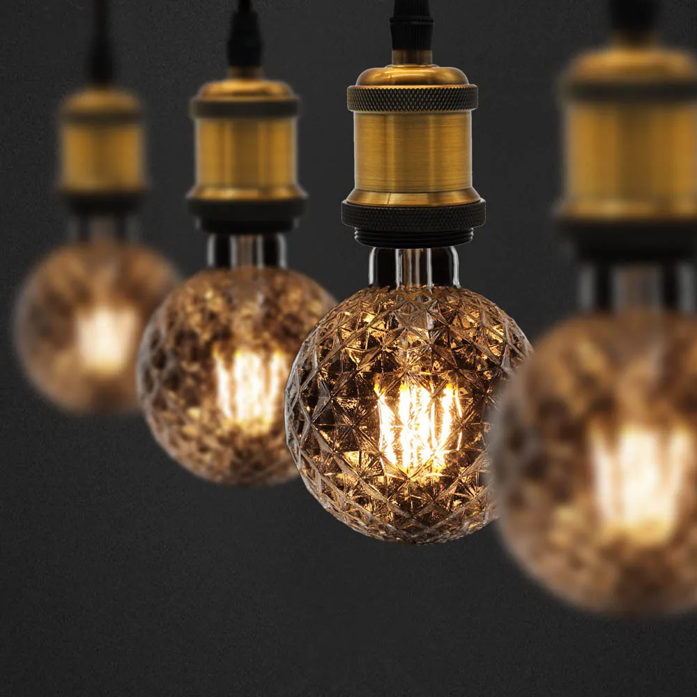 TIANFAN Edison ЛАМПЫ G95 кристальная лампа Светодиодная в форме шара-глобуса винтажная нить 4 Вт декоративная лампа накаливания