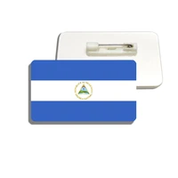nicaragua national flag brooch fashion lapel pin for backpacks clothes patriotic decor acrylic badges