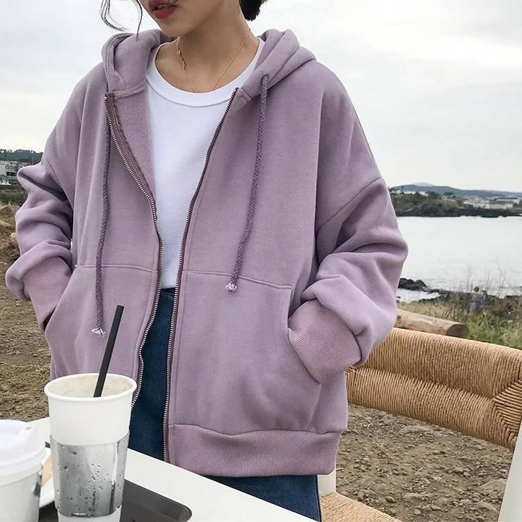 

2020 Fashion Women Autumn Winter Hoodie Coats 4 colors Warm Zipper Jacket Casual Clothing Tops Female Coat womens