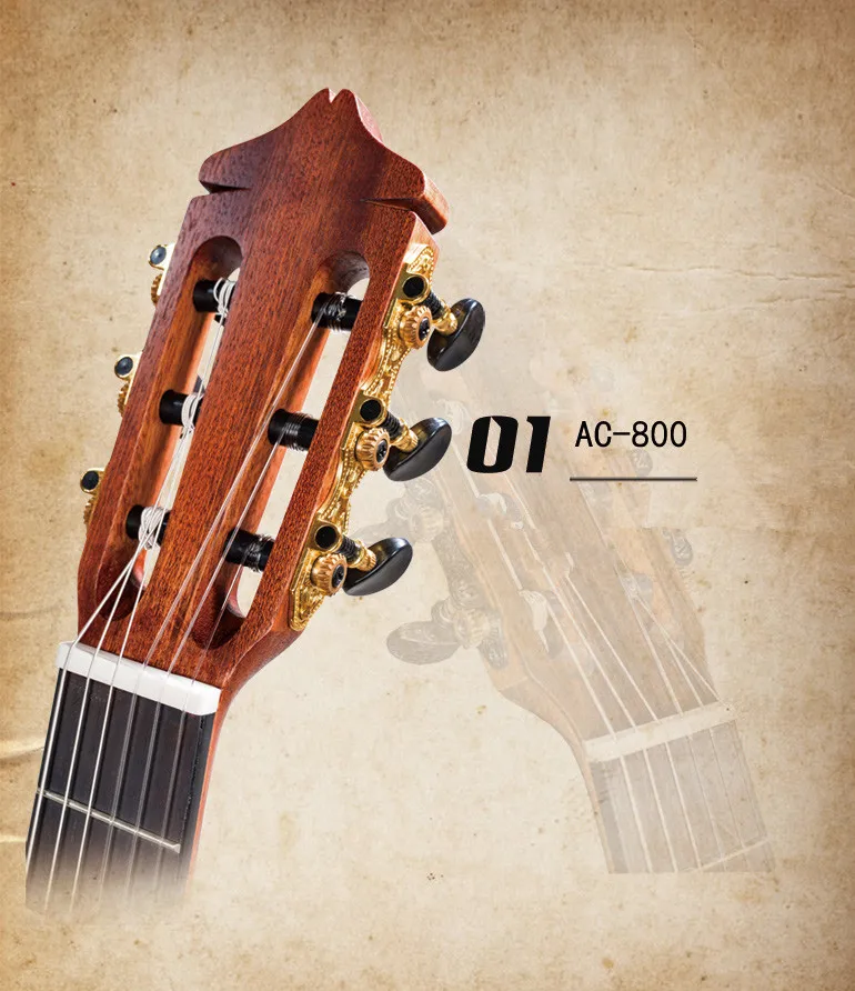 All Real wood Avila AC-800 classical guitar handmade nylon strings 100% Solid Woods acoustic 39 inches size | Спорт и развлечения