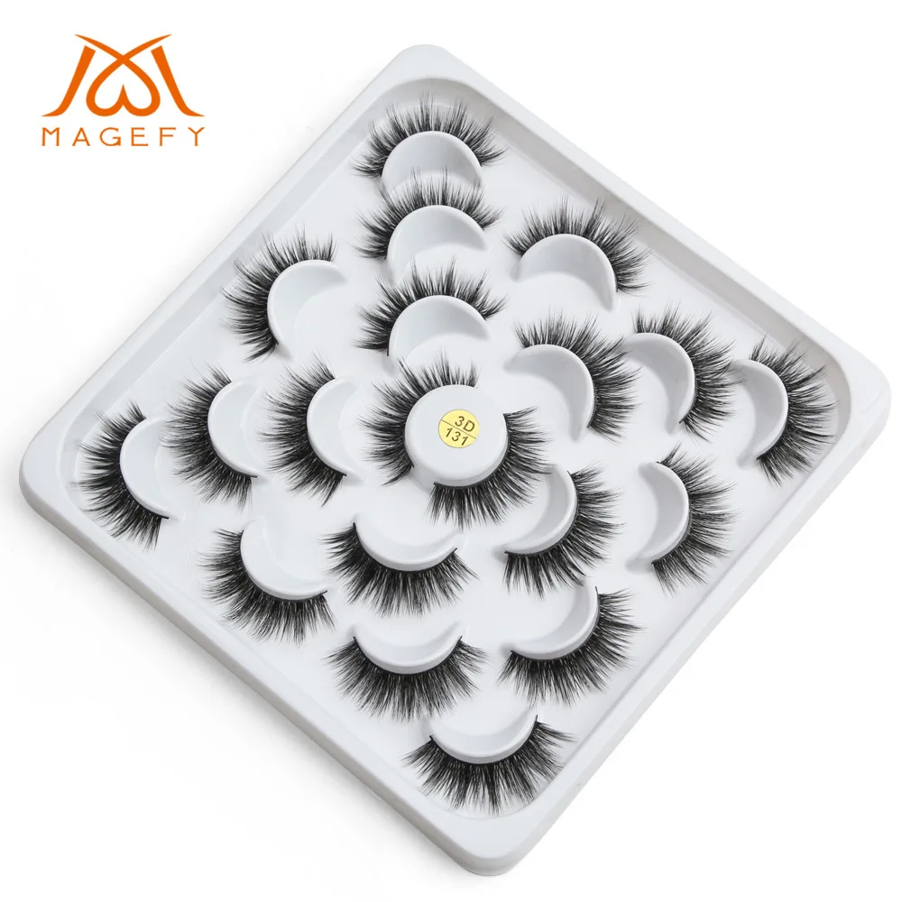 10 пар 3D норковые ресницы натуральные длинные накладные цветочного типа