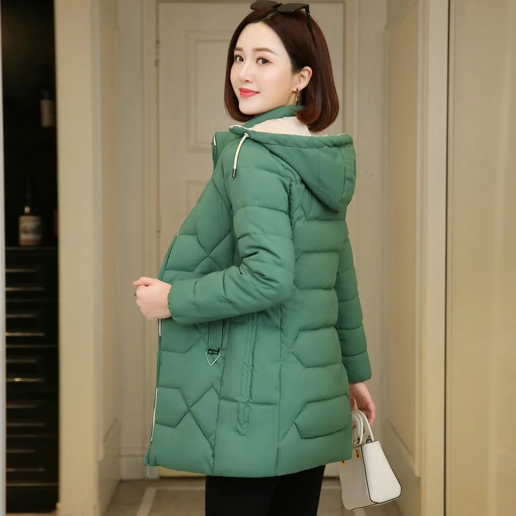 Kurtka manteau femme зимнее пальто для женщин Зимняя теплая хлопковая зимняя куртка с капюшоном пальто с длинными рукавами abrigos mujer invierno
