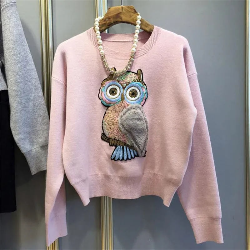 Модная одежда женская Байкерская нашивка уличная культура икона 260 мм Сова птица