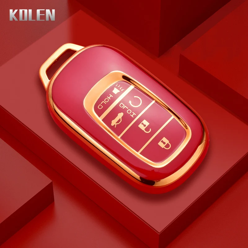 

Новый ТПУ чехол для автомобильного ключа с дистанционным управлением для Honda Civic 2022, 5 кнопок, защитный держатель, брелок, аксессуары для ключей