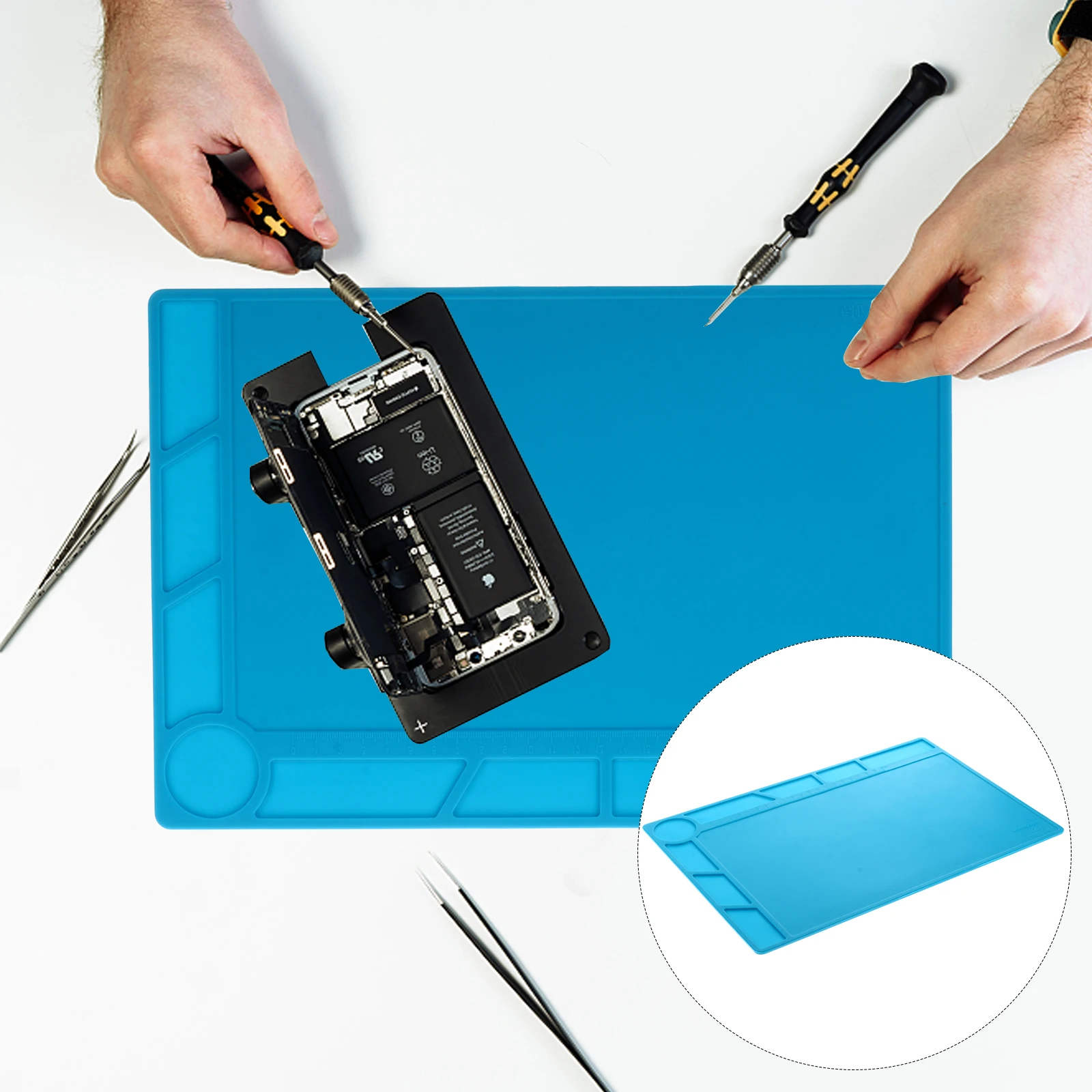 

Heat Insulation Work Pad Heat-Resistant Soldering Silicone Mat Work Station