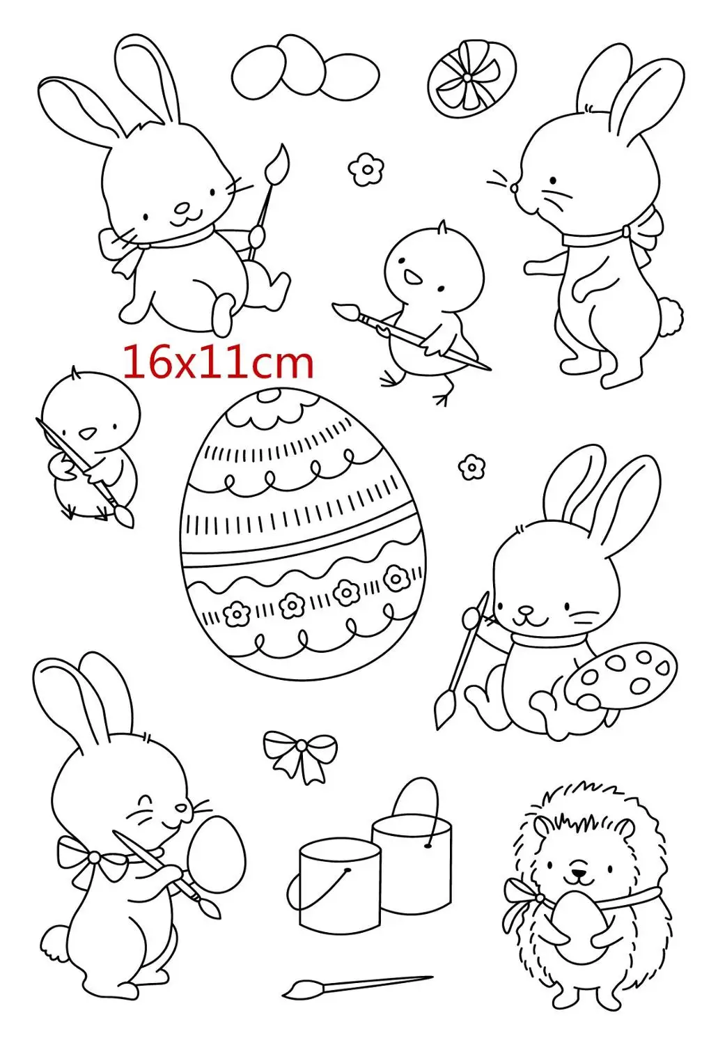 Прозрачные резиновые силиконовые штампы для животных и металлические тампонов