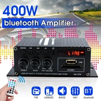 400w car power amplifier 2 ch hifi home car subwoofer amplifier audio amp stereo sound speaker bluetooth remote control support