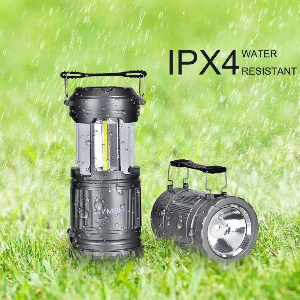 

Collapsible Outdoor Portable Folding COB Camping Lantern light with Magnetic Base and Hook