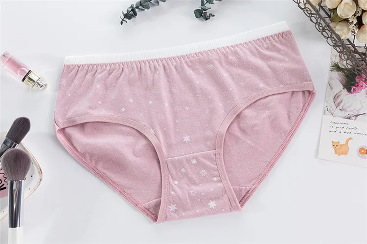Children Cotton Underwear Cute Cartoon Print Panties Young Girls Short Briefs Breathable Underpants Teenage Girls Soft Panties