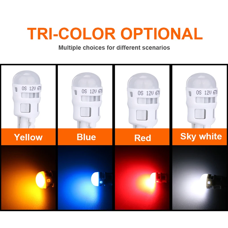 OSRAM Led W5W T10 Car Lampada Light LED Driving Wedge Bulb License Plate Lights 12V 194 168 w5w Interior 1 Pair | Автомобили и