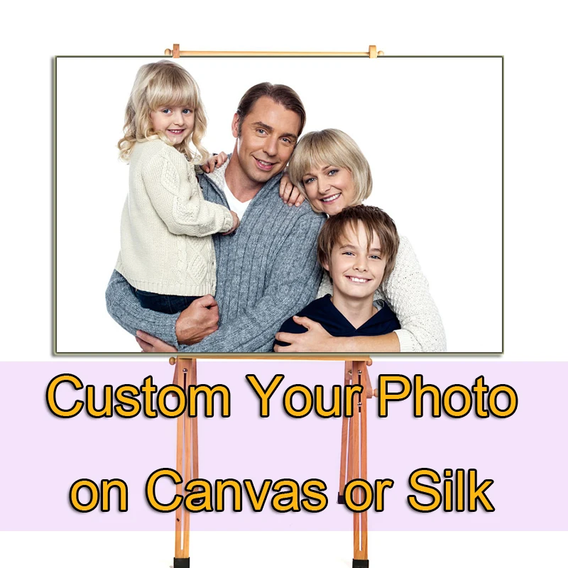 А3 А4 ваши фотографии на холсте шелковая хлопковая картина плакат и печать заказ