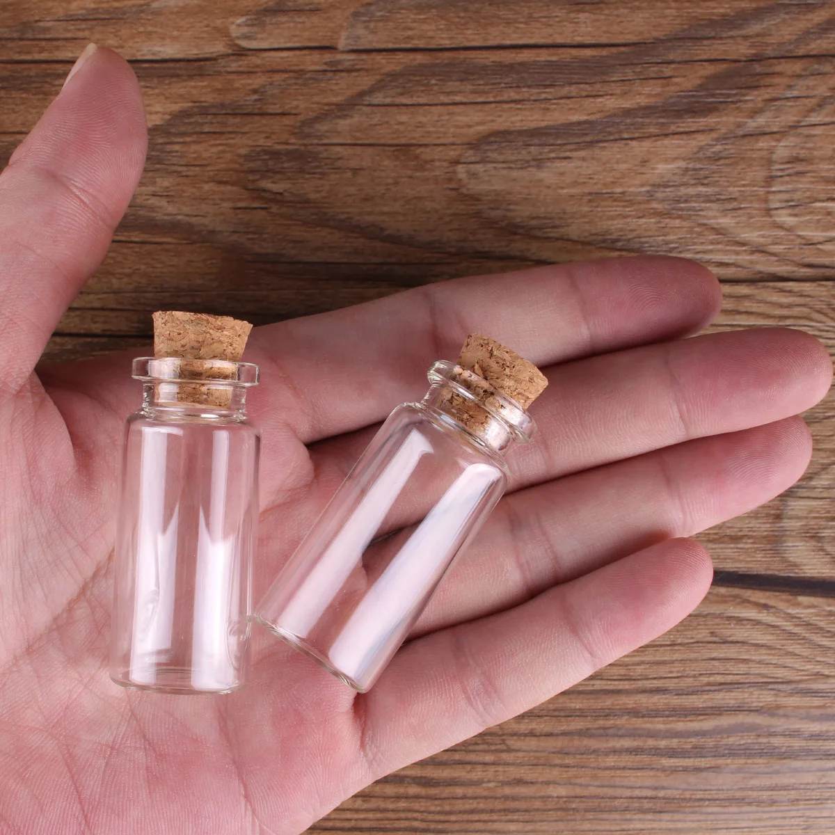 

100pcs 10ml Glass Bottles with Cork Stopper 22*50mm Mini Glass Jars Glass Vials for Wishing Bottles