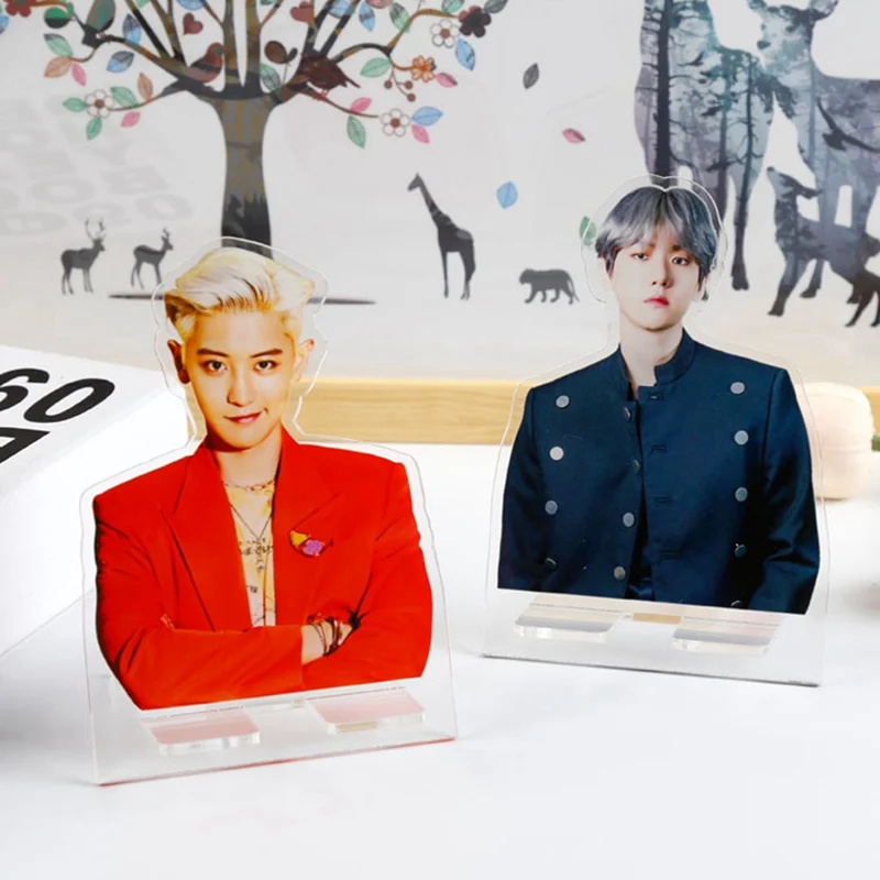 EXO членов Милая стоящая фигурка Кукла Kawaii акриловая подставка для стола Декор Канцелярский набор