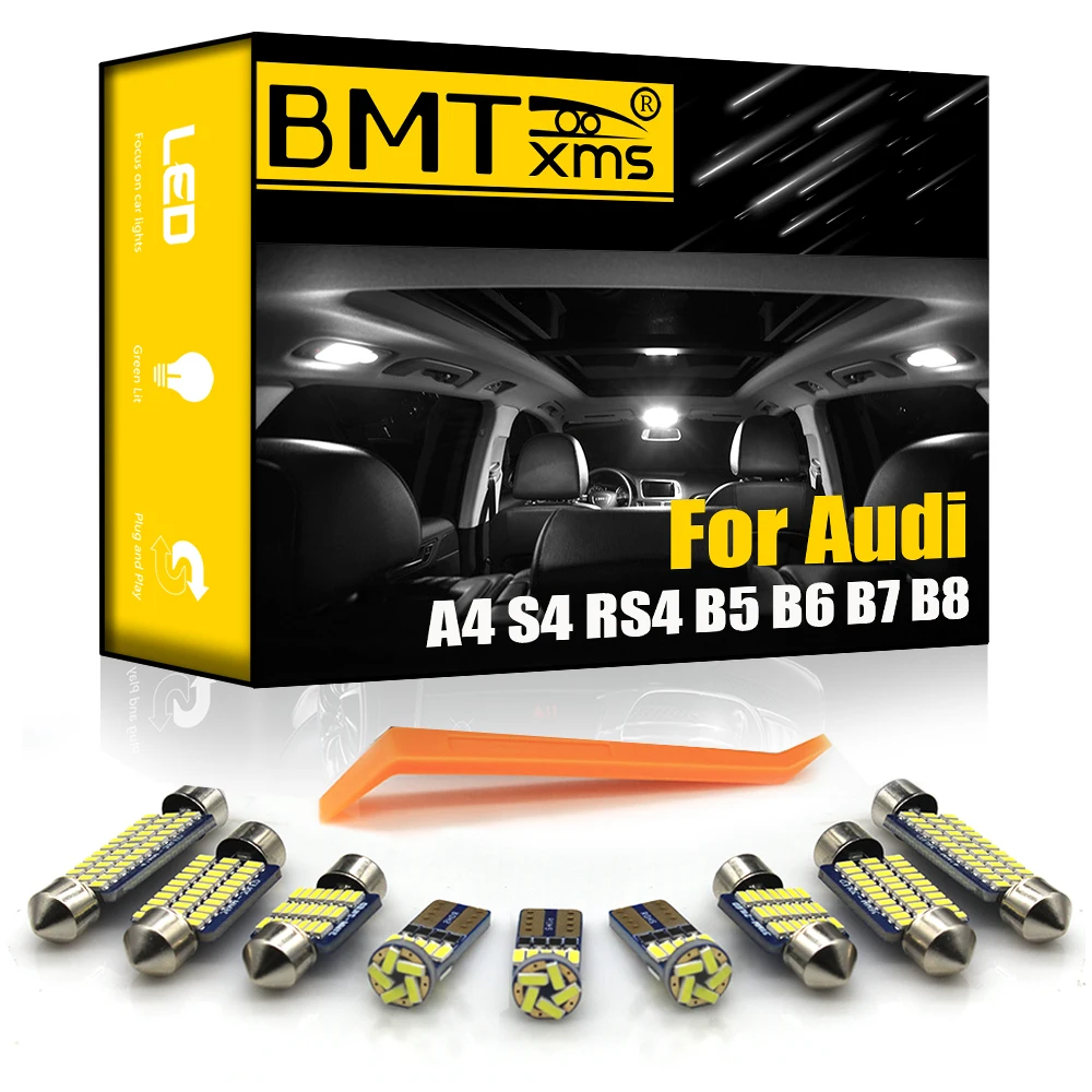 

BMTxms Canbus For Audi A4 S4 RS4 B5 8D B6 B7 8E B8 8K Quattro Sedan Avant 1996-2018 LED Interior Map Dome Light Auto Accessories