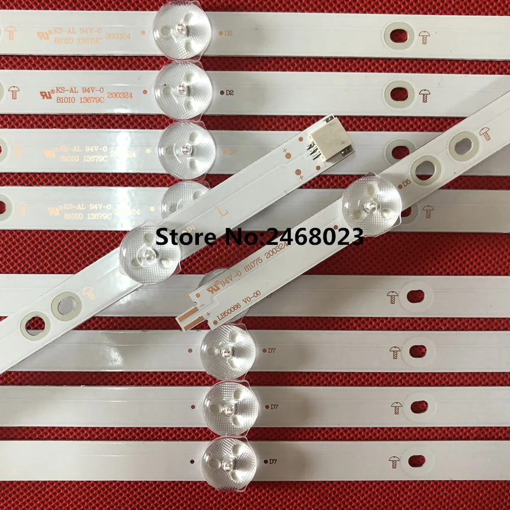 10 шт./компл. светодиодный Подсветка полосы для 50PUS6162/12 50PUS6703 50PUS6753 50PUS7383/12 50PUS6523/12