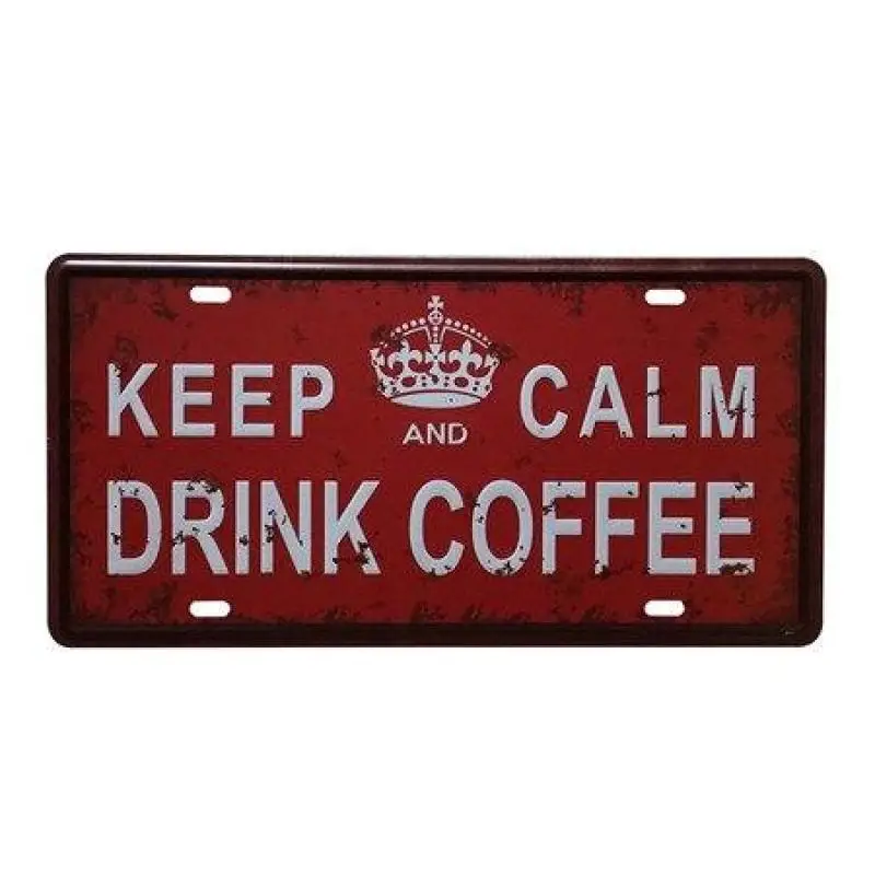 Винтажная металлическая жестяная вывеска с надписью Keep Calm Drink Ретро плакат для