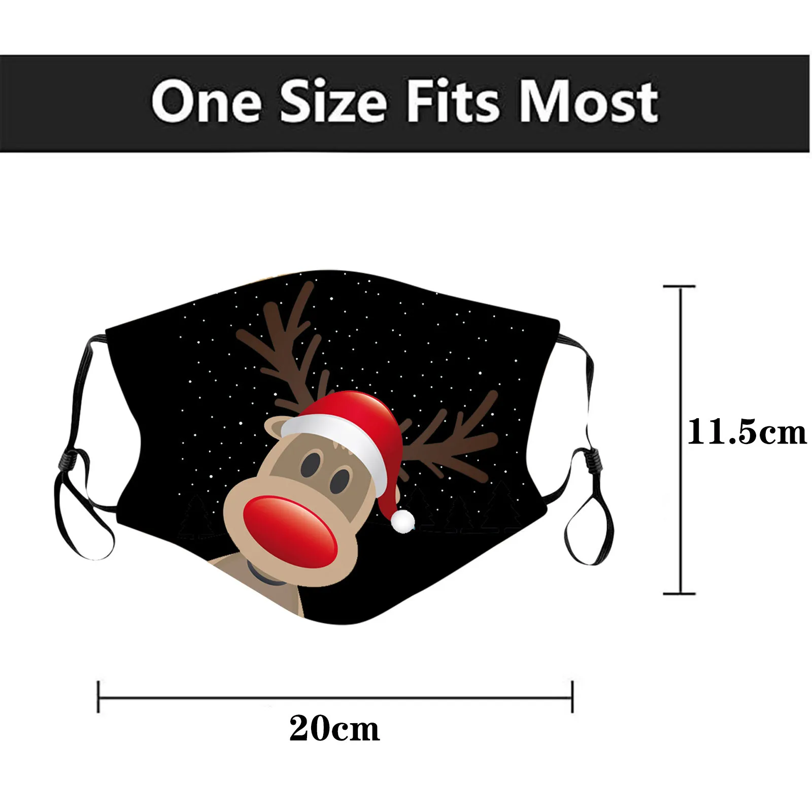 

Headband mscara 10pc mascarillas Christmas Print Mouth Masks for Protection Face Mask Washable Earloop Mask masques #