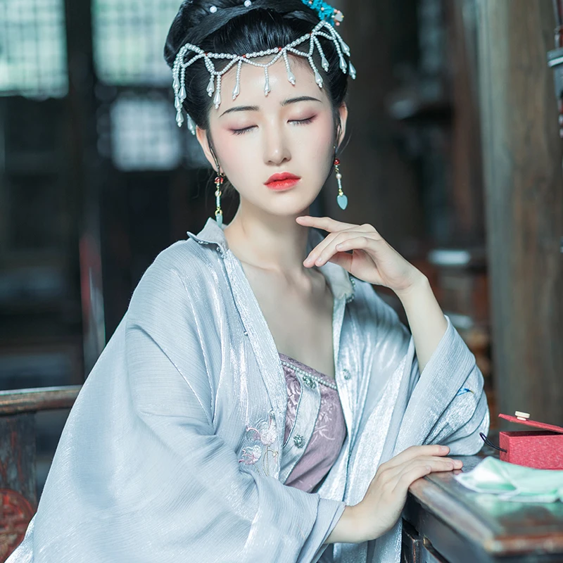 Женский праздничный костюм Hanfu с вышивкой Классический танцевальный династии