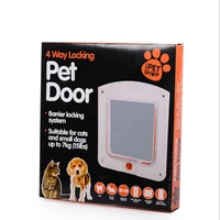 lockable dog cat kitten door security flap door plastic animal small pet cat dog gate door pet supplies