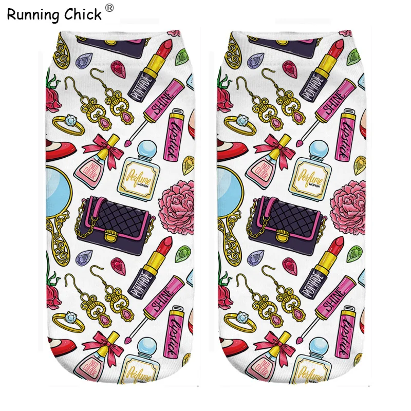 Бегущие цыплята Модные элементы сумки Губная Помада Серьги 3d цифровой печати