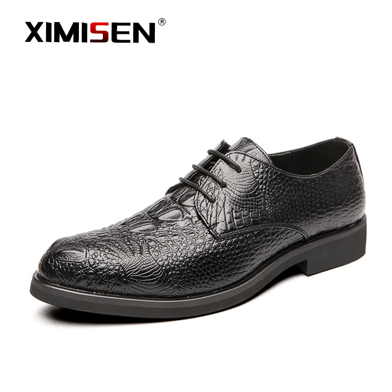 Ботинки XIMISEN мужские из натуральной кожи Классическая однотонная удобная обувь