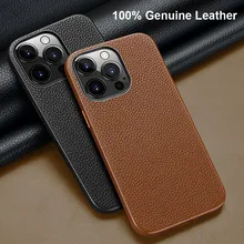 For iphone 13 Pro Max Case Luxury Genuine Leather Case For iphone 13 Back Cover Full Protection Case For iphone 12 Pro Max Cover