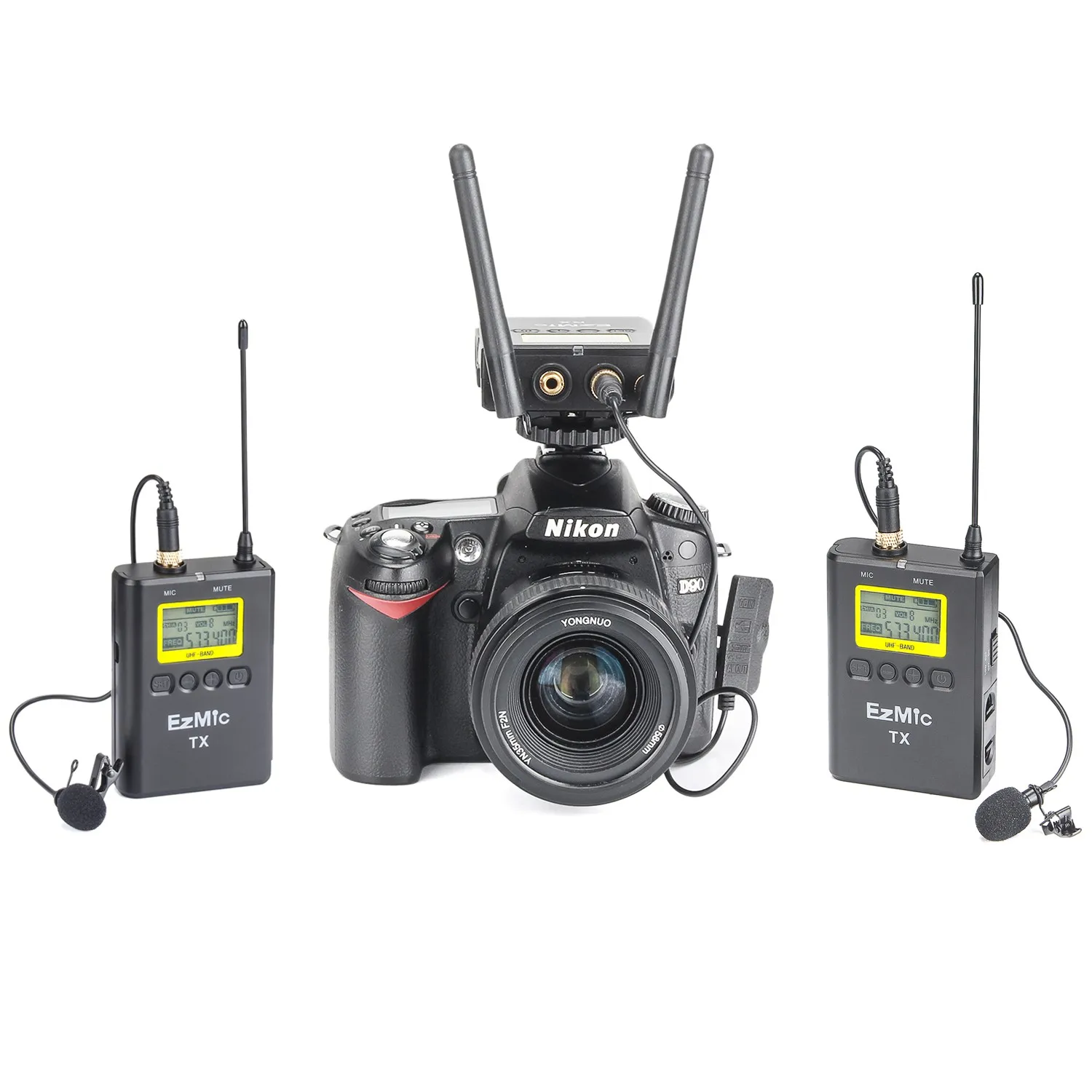 Беспроводной петличный микрофон для камеры UHF 100 каналов лацканый DSLR-камер iPhone Canon
